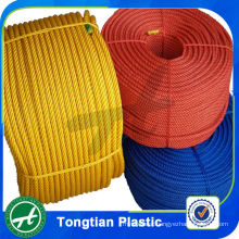 High quality Colored twisted high tenacity 3 strands pp rope